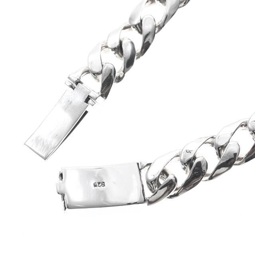 SILVER925 百合の紋章 ブレスレッド シルバー チェーン