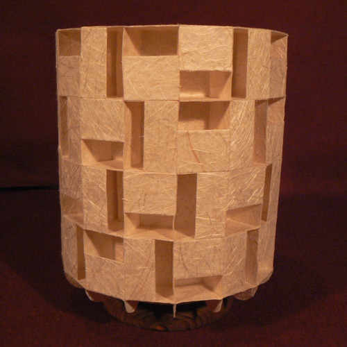 和紙の手作りランプシェード 美濃和紙使用 [蘇] 6-2 どこにも