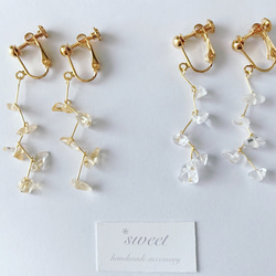 miyysaさまご予約♡　1668気のめぐり改善✨️シトリン樹脂ノンホールピアス 急に初心を思い出す「樹脂ノンホールピアス」とは？｜みか【takemitsu】