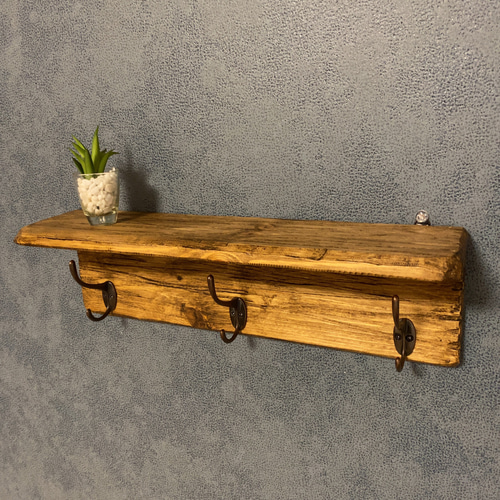 アイアンシェルフ アイアンフック ウォールシェルフ エイジング加工