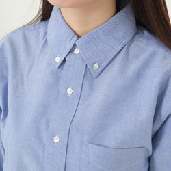 ボタンダウンシャツ　ブルー/ユニセックス 3枚目の画像