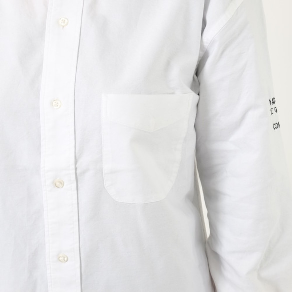 ボタンダウンシャツ　ホワイト/ユニセックス 6枚目の画像