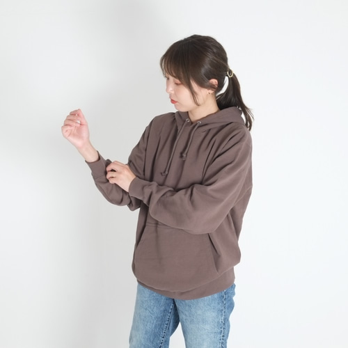 RMC刺繍パーカー フーディー チャコール/ユニセックス パーカー