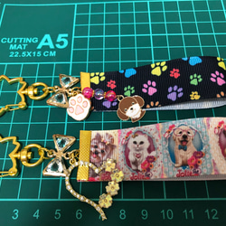 【送料無料】〈2個セット〉♡ わんこキーホルダー　2個セット B-①♡犬リボン 犬チャーム 肉球 4枚目の画像