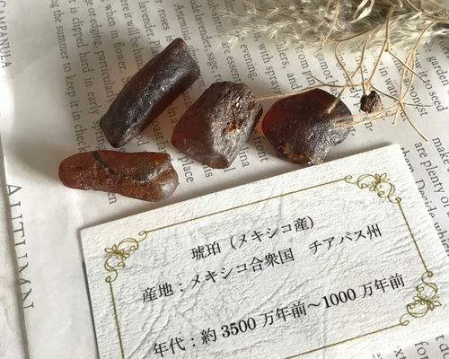 琥珀サイズ1.5g～2g未満☆簡易版☆琥珀磨きセット【メキシコ