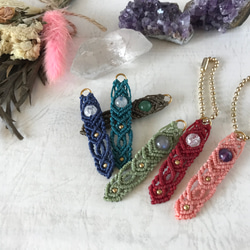 天然石チャームセット 8個 日本銘石 龍宝ストラップ (62) 宝珠 風水 お守 ストラップ