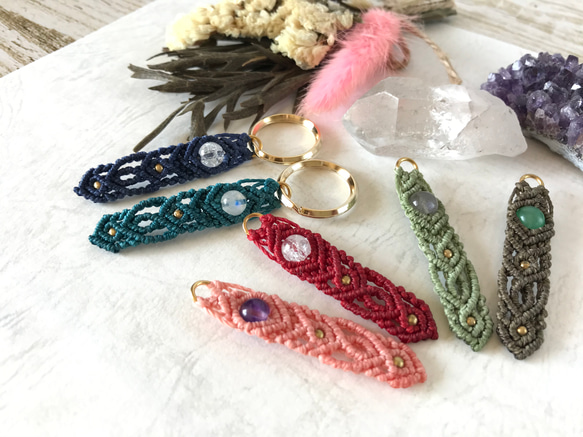 受注生産】マクラメ編み、天然石キーホルダー その他雑貨 reboot 通販