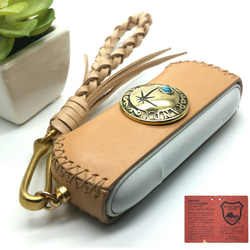 新型 ILUMAイルマ対応 ハンドメイド 本ヌメ革ストラップ& 栃木レザー