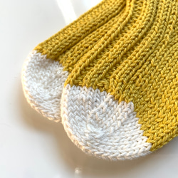 赤ちゃん用コットン糸の手編みの靴下(11.5cm〜14cm) 4枚目の画像
