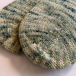 手編みの靴下　手染めメリノウール100%(20.5cm〜23.5cm) 4枚目の画像