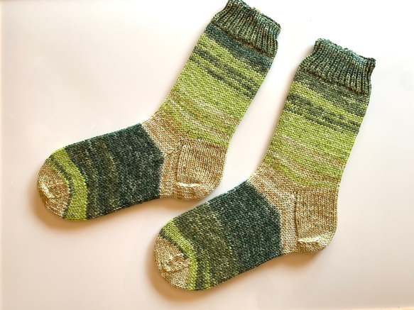 手編みの靴下　21.5cm〜24cm 1枚目の画像