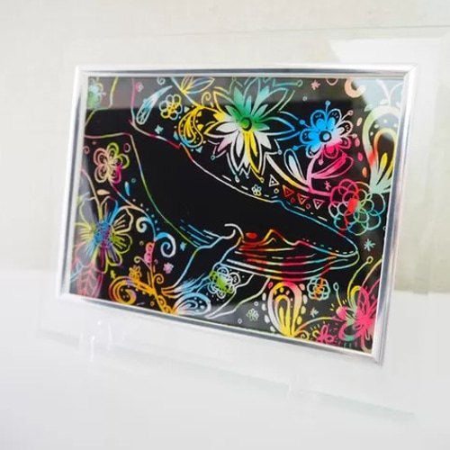 虹色クジラ イラスト goma 通販 6896818｜Creema(クリーマ)