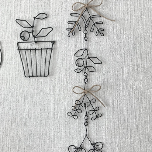 草花縦ガーランド＊ワイヤークラフト ガーランド にこちゃん 通販