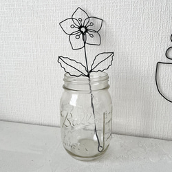 一輪花クリスマスローズ ワイヤークラフト アートフラワー にこちゃん