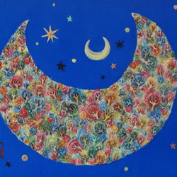 月ニ祈ル-Ⅰ～日本画collection～ 絵画 Kz 通販 283858｜Creema(クリーマ)