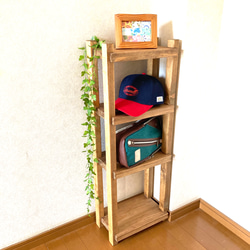 木製の本棚 12グリット 床置き収納ラック 木製収納 キャビネット