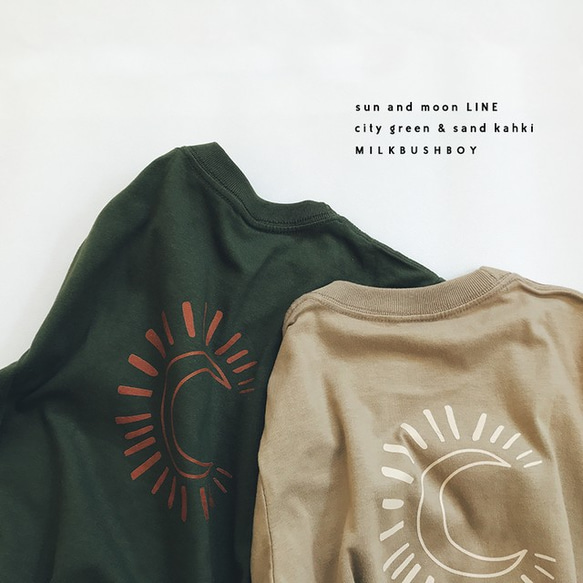 kids t-shirt 【sun&moon LINE】太陽　月　 4枚目の画像