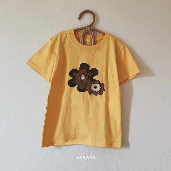kids t-shirt【 70s flower 】 5枚目の画像