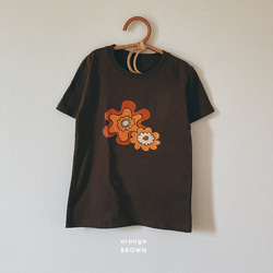 kids t-shirt【 70s flower 】 9枚目の画像
