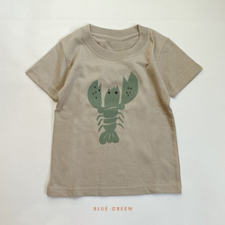 kids t-shirt 【lobster】ロブスター　ザリガニ　カニ　エビ　お揃い 6枚目の画像