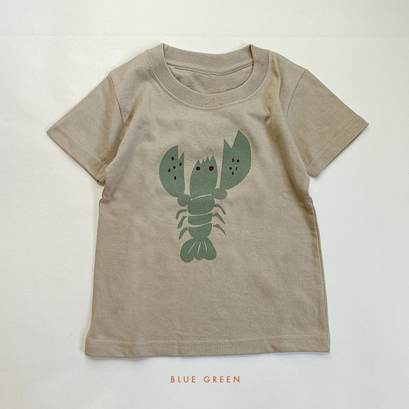 kids t-shirt 【lobster】ロブスター　ザリガニ　カニ　エビ　お揃い 6枚目の画像