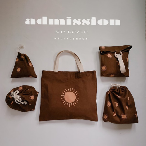 【新品・未使用品】MILKBUSHBOY｜入園入学5点セット〈sun&moon〉 入園入学5点セット〈sun&moon ナチュラル〉入園グッズ | MILKBUSHBOY