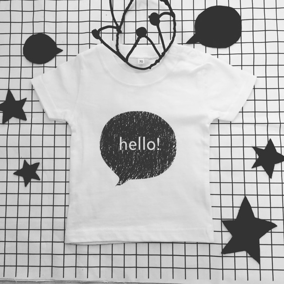 ベビーTシャツ　HELLO! 1枚目の画像