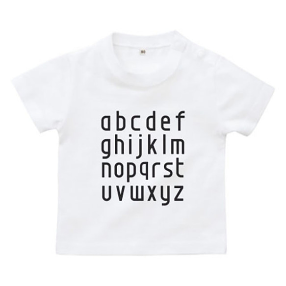 ベビーTシャツ　alphabet typeB 2枚目の画像