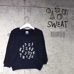 キッズSWEAT　clock【BK】 3枚目の画像