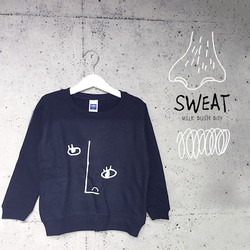 キッズSWEAT　face【BK】 3枚目の画像