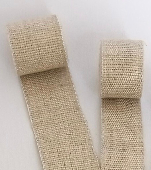 お名前刺繍　ネームタグ　5枚セット　リネンリボン　布タグ　織ネーム 7枚目の画像