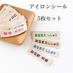 お名前刺繍 ネームタグ 5枚セット お名前ワッペン アイロン