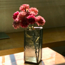 花器スモール（茶グレー）・ステンドグラス 9枚目の画像