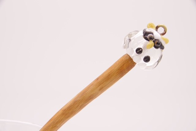 ふくろうの止まり木　びわ木製