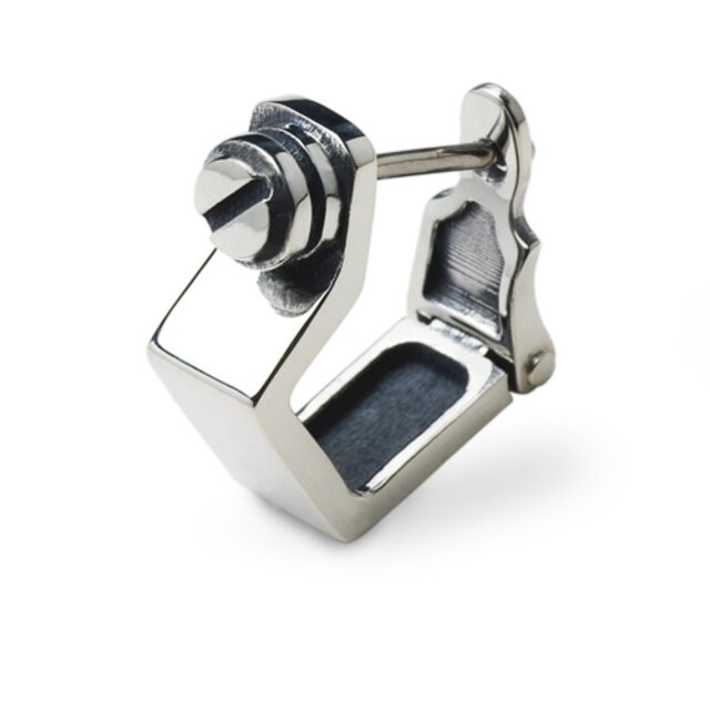 スチームパンク フープピアス メンズ/シルバー925 片耳用/セカンドピアス つけっぱなし/男性へのプレゼント/pe42