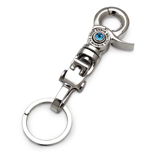 バイク キーホルダー/シルバー925 ブルートパーズ/メンズシルバーアクセサリー/バイカー/男性へのプレゼント/kc02