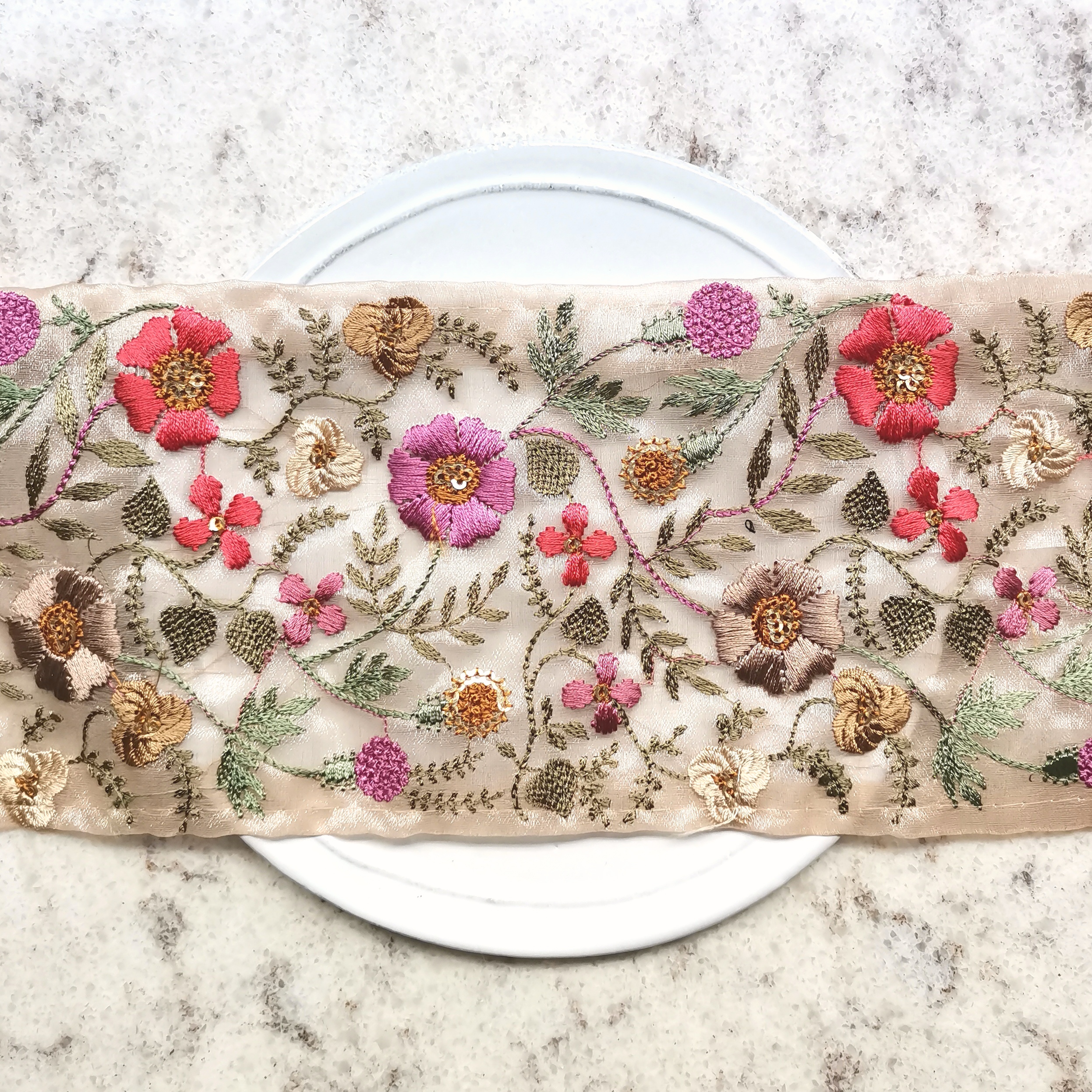 Ma.様お取引中　インド刺繍(^-^) W17 ☆50cm☆インド刺繍リボン リボン・テープ Keys TOKYO 通販