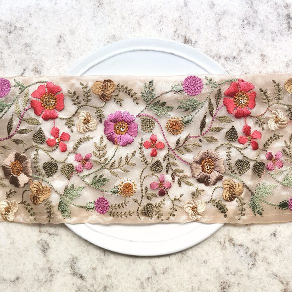 W17 ☆50cm☆インド刺繍リボン リボン・テープ Keys TOKYO 通販