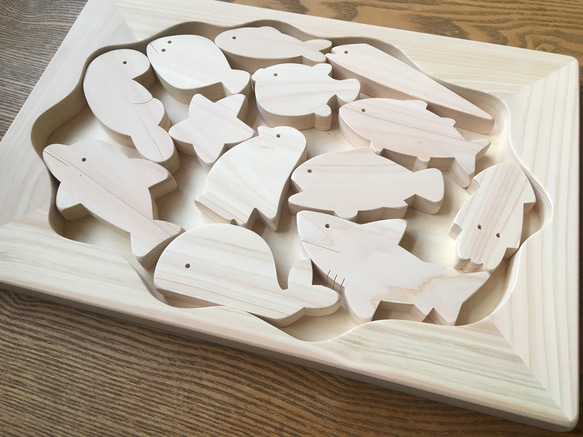 お風呂で遊べる　海の生き物のパズル 1枚目の画像