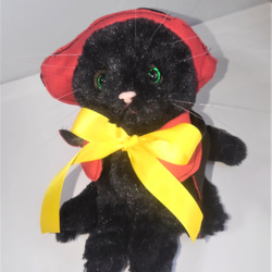 受注生産・ハロウィン黒猫のぬいぐるみ 3枚目の画像