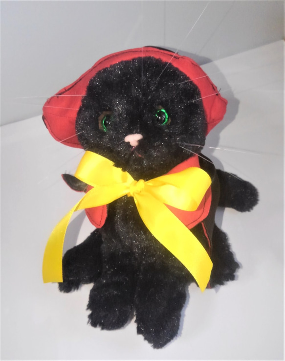 受注生産・ハロウィン黒猫のぬいぐるみ 3枚目の画像