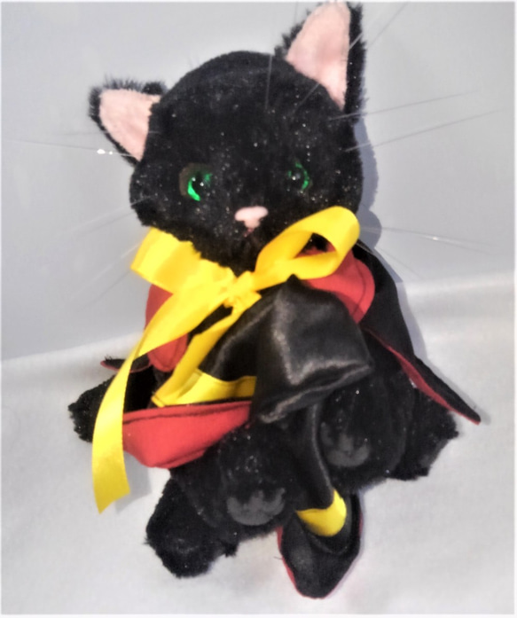 受注生産・ハロウィン黒猫のぬいぐるみ 4枚目の画像
