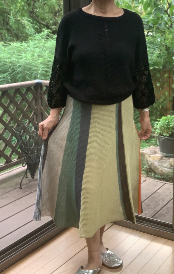 (Sale)ニットのフレアースカート 3枚目の画像