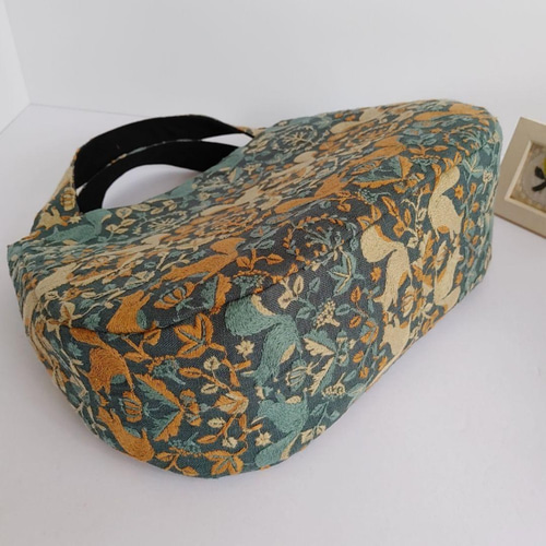 点と線模様製作所 リスノモリ 2wayコロリンバッグ 刺繍生地 ショルダー