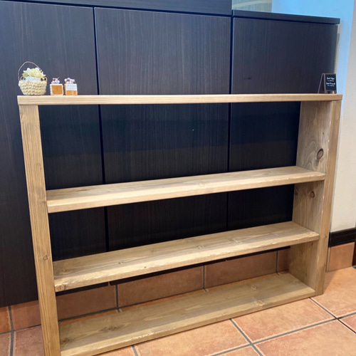 カフェ風コンパクト一枚板 本棚 棚 本棚・絵本棚・マガジンラック LIL