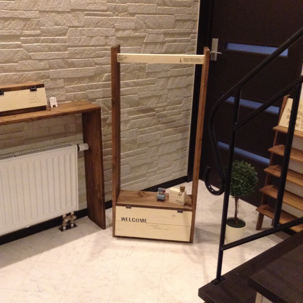 カフェ風 ハンガーラック