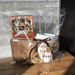 木のコースター＆蓋つきマグカップ＆紅茶のセット♪ 2枚目の画像