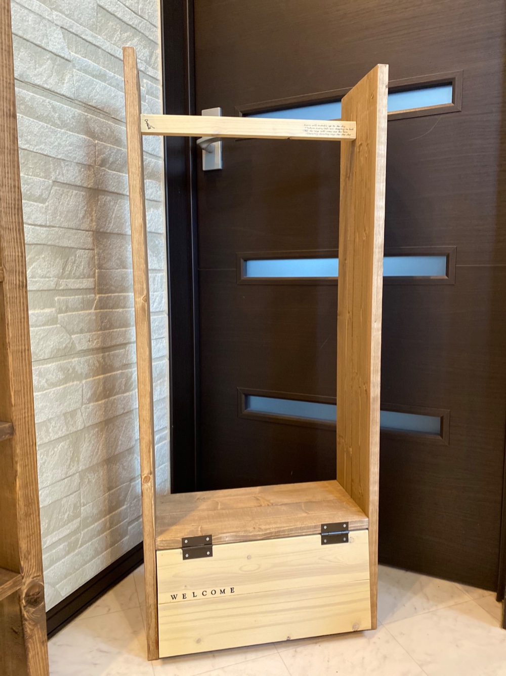 カフェ風コンパクト　ハンガーラック