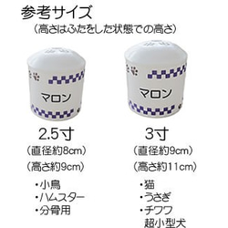 名前＆シルエット入り　ペット用足あと柄陶器骨壷（翌日発送可＆送料無料） 6枚目の画像