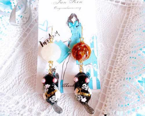 大人カラーの猫ちゃんピアス♡ ピアス（その他） 中止キャンセルOHI